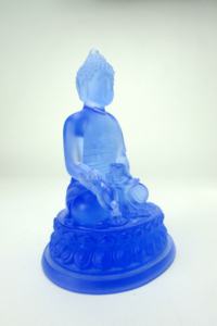 Estatua de Buda de medicina hecha a mano, escultura de cristal vibrante para Altar sagrado y decoración holística - Product Image 6