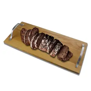 Planche à steak charcuterie personnalisée en gros d'usine planche de service planche à découper bois pour cuisine avec poignée