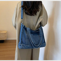 Haute qualité décontracté Jean rétro sacs à main sac à main voyage Denim bandoulière épaule sac fourre-tout pour adolescentes femmes