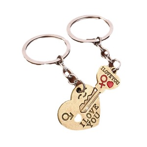 Porte-clés en forme de cœur très vendu, porte-clés en métal pour couple amoureux, cadeau pour la Saint-Valentin - Product Image 6