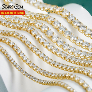 Lab Grown Diamond Tennis <b>Bracelet</b> 10K Solid Gold Rhodium Plated IGI Certified Brilliant Cut Classic Style Unisex Ready Ship - Product Image 1