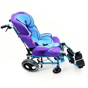 Silla de Ruedas Pediátrica Manual para Niños con Discapacidad, Silla de Ruedas Reclinable y Ajustable para Todo Terreno, para Parálisis Cerebral y Necesidades Especiales - Product Image 2
