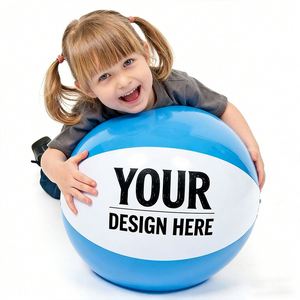 Ballon de plage gonflable en PVC coloré avec logo personnalisé - Product Image 2