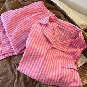 Ensemble Pyjama Personnalisé HUOYOUNG pour Femmes, Vêtement de Nuit en Coton avec Dentelle, 2 Pièces à Carreaux pour la Détente - Product Image 3