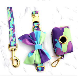 Le logo de camouflage violet peut être personnalisé Harnais pour animaux de compagnie en tissu Oxford Doux et confortable Robuste et Durable - Product Image 4