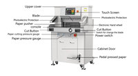 Cortadora de Papel de Alta Resistencia CP6810L Altamente Recomendada con Tecnología de Frecuencia Variable, Máquina Hidráulica para Cortar Papel