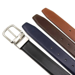 LQbelt नई फैशन पुरुषों पिन बकसुआ बेल्ट असली लेदर प्रतिवर्ती बेल्ट दो-रंग घूर्णन बकसुआ थोक OEM फैक्टरी कस्टम - Product Image 5