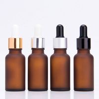 Flacon Compte-Gouttes Vide en Verre Ambré pour Huile Essentielle, 5ml 10ml 15ml 30ml 50ml 100ml