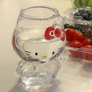 클리어 귀여운 고양이 모양 주스 우유 커피 아이스크림 컵 홈 파티 - Product Image 2