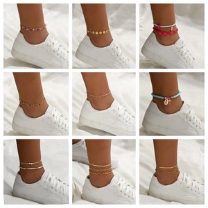 समुद्र तट बहुलक नलेट डबल परत अनानास स्टारफिश शेल फुट रस्सी ड्रॉप शेल फ्रिंज पैर के गहने - Product Image 6