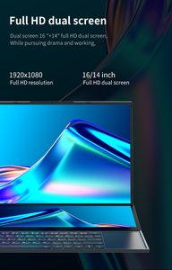 แล็ปท็อปเกมมิ่งจอคู่ 16 นิ้ว + จอสัมผัส 14 นิ้ว  Core I9-10885H I7-10750H 64GB 4TB โน้ตบุ๊คบางเฉียบ คอมพิวเตอร์เกมเมอร์ พีซี โน้ตบุ๊คเด็ก รุ่น C - Product Image 3