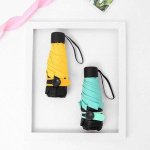 Parapluie manuel léger en tissu anti-impact 190T à 6 baleines, protection UV, compact, portable, 95 cm, format de poche, pour femmes, cadeaux promotionnels - Product Image 1