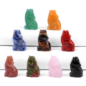 <span class=keywords><strong>Lupo</strong></span> in Ametista, Pietra Curativa Naturale in Quarzo Rosa, Mini Scultura di <span class=keywords><strong>Lupo</strong></span> in Cristallo di Quarzo Rosa - Product Image 4