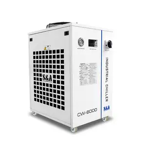 S&A preço de fábrica CW-6000 Eixo refrigerado a ar industrial Aplicação comercial Refrigerador de água para máquina a laser CO2