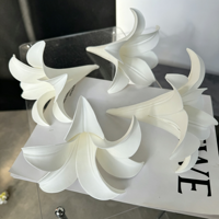 Fleurs artificielles imprimées en 3D par moulage par injection, lys Calla en PVC souple, style naturel, pour remise de diplôme et mariage