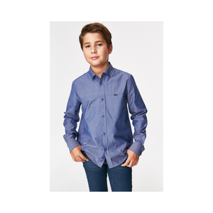 Chemises à manches longues confortables en coton polyester bleu marine de qualité supérieure nouveau design pour enfant - Product Image 1