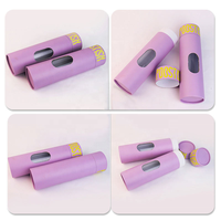 Boîte cylindrique écologique de qualité alimentaire pour café et thé en vrac, tube en papier kraft personnalisé avec fenêtre