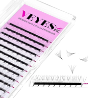 VEYES Cils pré-coupés à base de colle pré-bond 7-14 jours longue durée en plastique Faux vison DIY Cluster Lash Kit Faux Mink Lashes