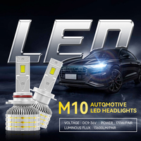 Ampoule de phare LED M10 PRO 3570 Chip H1 H3 H7 H8 H11 9005 9006 H4 170W 14000LM 6000K Blanc, phare LED automobile, étanche IP67
