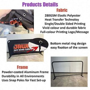 Outdoor Pedestrian Barrier Custom Printed Cafe Barrier Stand for Exhibition Advertising Trade Show Signage Wall with Bag - Product Image 2