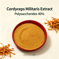 Extrait de Cordyceps Militaris OEM/ODM, Polysaccharides 30%~50% en Poudre, Qualité Alimentaire, Séché par Pulvérisation, Approvisionnement Direct Usine, Échantillons Gratuits