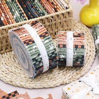 Tissu d'ameublement en coton peigné, fait main, de qualité supérieure, pour Fat Quarter Bundle, Jelly Roll, Charm Pack, Layer Cake, avec teinture réactive