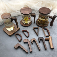 Pièces usinées CNC en bois, poignée en bois de rose, gravure laser d'objets artisanaux en bois, pièces usinées