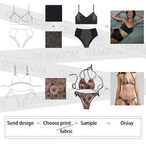 Custom New Sexy Solid Check <strong>String</strong> Two Piece Bikini <strong>Beachwear</strong> Triangle Front Tie Swimsuit Women Side Tie Thong Swimwear - Product Image 6