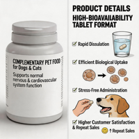 Aurora Kanadol 30 Tabletas, Suplementos Nutricionales de Aceite de Cáñamo para Gatos, Alimento Complementario para Digestión Sensible