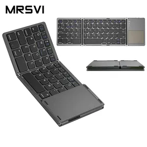 Drahtlose Tastatur Moos und Tastatur mit Touchpad Hot Selling Folding Tragbarer Klapp-Laptop USB Mechanische Tastatur Null ABS