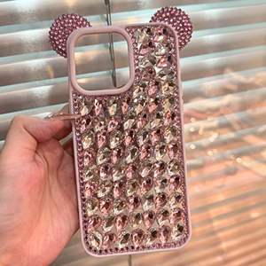 <span class=keywords><strong>Funda</strong></span> de Lujo para Teléfono de TPU Antigolpes con Orejas de Ratón y Pedrería para 16/17 Pro Max 15/16/12/13/14 con Decoración de Purpurina - Product Image 3