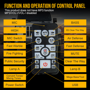 Pinzhi JBQ 001 200W Amplificatore Wireless a 2 Vie per Auto, Sirena di Allarme per Veicoli di Emergenza, 12V Universale per Ambulanze - Product Image 3