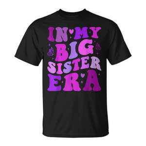 Camiseta Big Sister Era para niñas, camiseta para anuncio de embarazo - Product Image 1