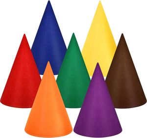 Doğum günü kostüm aksesuarı parti iyilik keçe Gnome şapkalar cüce şapkalar noel için koni Elf şapkalar keçe