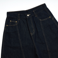 Shorts en jean baggy unisexe vintage pour homme, style streetwear, coupe droite, avec patchs personnalisés