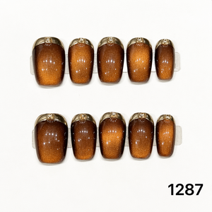 Gradient Press on Nails Full Cover False Nails Acrylic <b>Square</b> Tips with Glue Luxury Nail <b>Set</b> - Product Image 4
