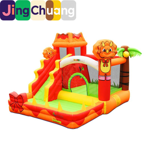 JingChuang Castillo Volcánico: Trampolín Infantil Pequeño, Muro de Escalada, Tobogán Interior, Cama Elástica, Castillo de Juegos Doméstico - Product Image 5