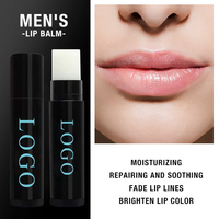 Baume à lèvres réparateur pour homme, sans couleur, anti-gerçures, label privé, hydratant biologique, repulpeur de lèvres pour homme