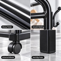 Porte-manteau d'intérieur multifonctionnel mobile personnalisable sur pied pour magasin de vêtements dortoir chambre vêtement