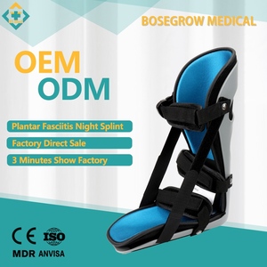 Foot Night Splint Brace Soft Velour Lined Foam Adjustable Dorsiflexion Straps for Drop Foot Plantar Fasciitis Achilles Repair - Product Image 1