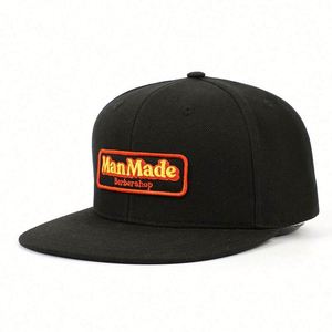 Casquette Snapback Homme 6 Panneaux Noire Structurée 100% Coton Brodé de Qualité Supérieure – Idéale pour la Promotion - Product Image 1