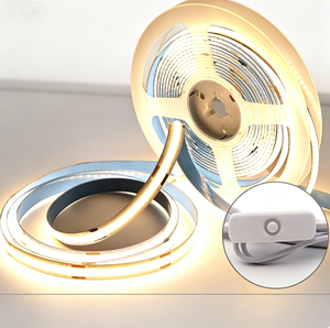 Bande lumineuse <span class=keywords><strong>LED</strong></span> COB USB 5V avec interrupteur marche/arrêt, blanc chaud brillant, 320 <span class=keywords><strong>LED</strong></span>, <span class=keywords><strong>ruban</strong></span> flexible, PCB 8 mm pour cuisine, miroir, rétroéclairage TV - Product Image 1