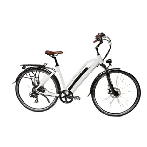 Bicicleta eléctrica de Ciudad de 700cc para mujer, bicicleta eléctrica de 250w y 500W, retro, de fábrica china, con CE