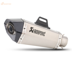 Pot d'échappement en acier inoxydable pour moto Monkey, section avant modifiée, silencieux <span class=keywords><strong>Scorpion</strong></span>, petit, argenté et noir - Product Image 3