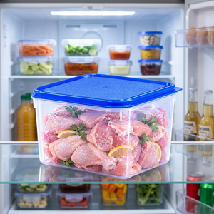 Portable BPA-Free PP <b>Plastic</b> <b>Food</b> Storage <b>Container</b> Rectangular 3-6L Capacity Fresh Keeping Box Multifunction Meat Fish - Product Image 1