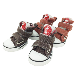 LOVOYAGER klasik hayvan tasarım köpek çizmeleri kaymaz mavi Jean Sneakers spor tarzı Pet aksesuarları rahat pamuk kauçuk - Product Image 1