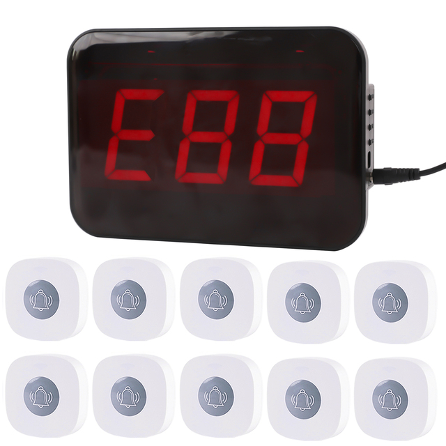 Wireless Calling System Hospital Patient Call Nurse Restaurant Table Buzzer Paging System for Bar Coffee Shop Cafe
