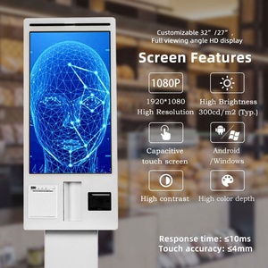 32-Inch Vertical LCD Touch Screen Kiosk <b>with</b> Android RK3568 Fast Delivery Self-Service Unit for Bank Store Library SDK Function - Product Image 4