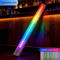 Lampe d'ambiance magnétique à détecteur de mouvement, style minimaliste moderne, multicolore, RVB, dégradé sept couleurs, lumière froide, pour armoire, transfrontalière