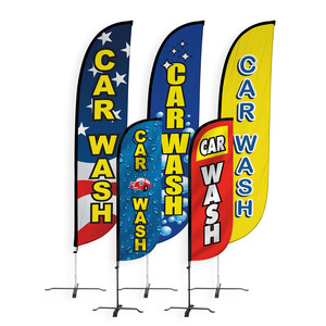 Drapeau publicitaire d'ouverture double face pour l'extérieur, promotion des entreprises et des événements, bannière personnalisée en forme de goutte d'eau ou de plume - Product Image 2